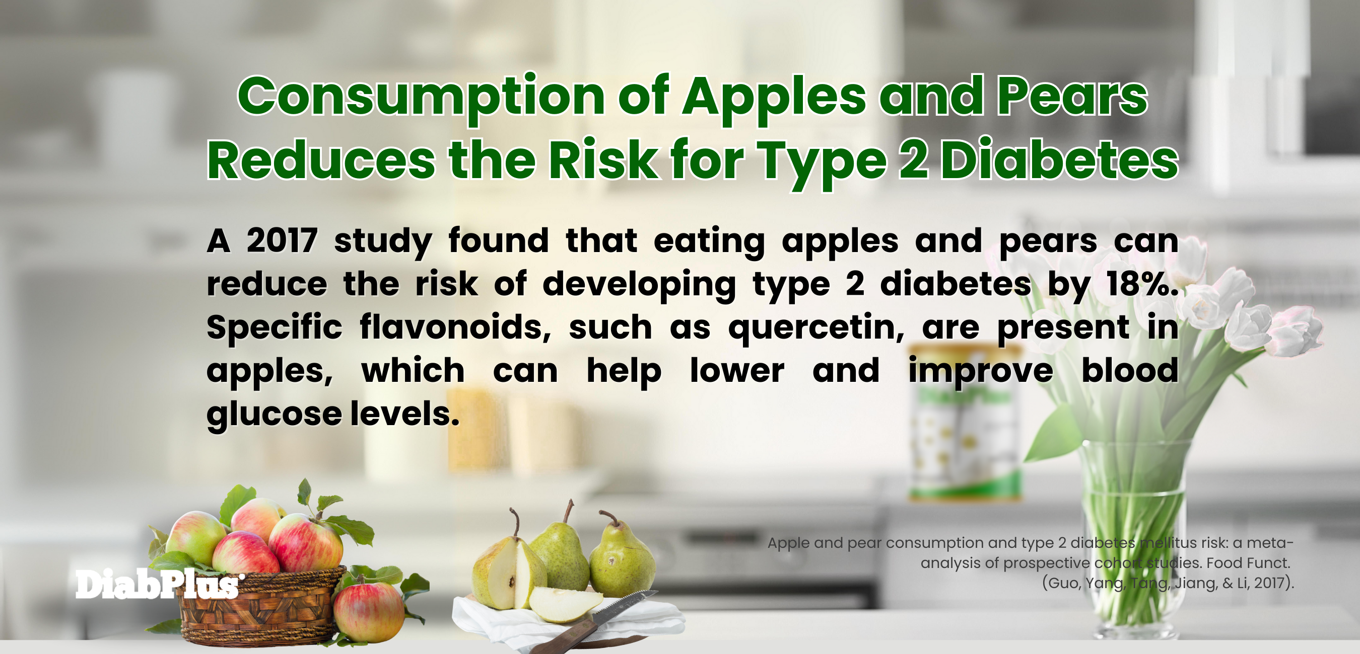 Apple and pear consumption and type 2 diabetes mellitus risk: a meta-analysis of prospective cohort studies